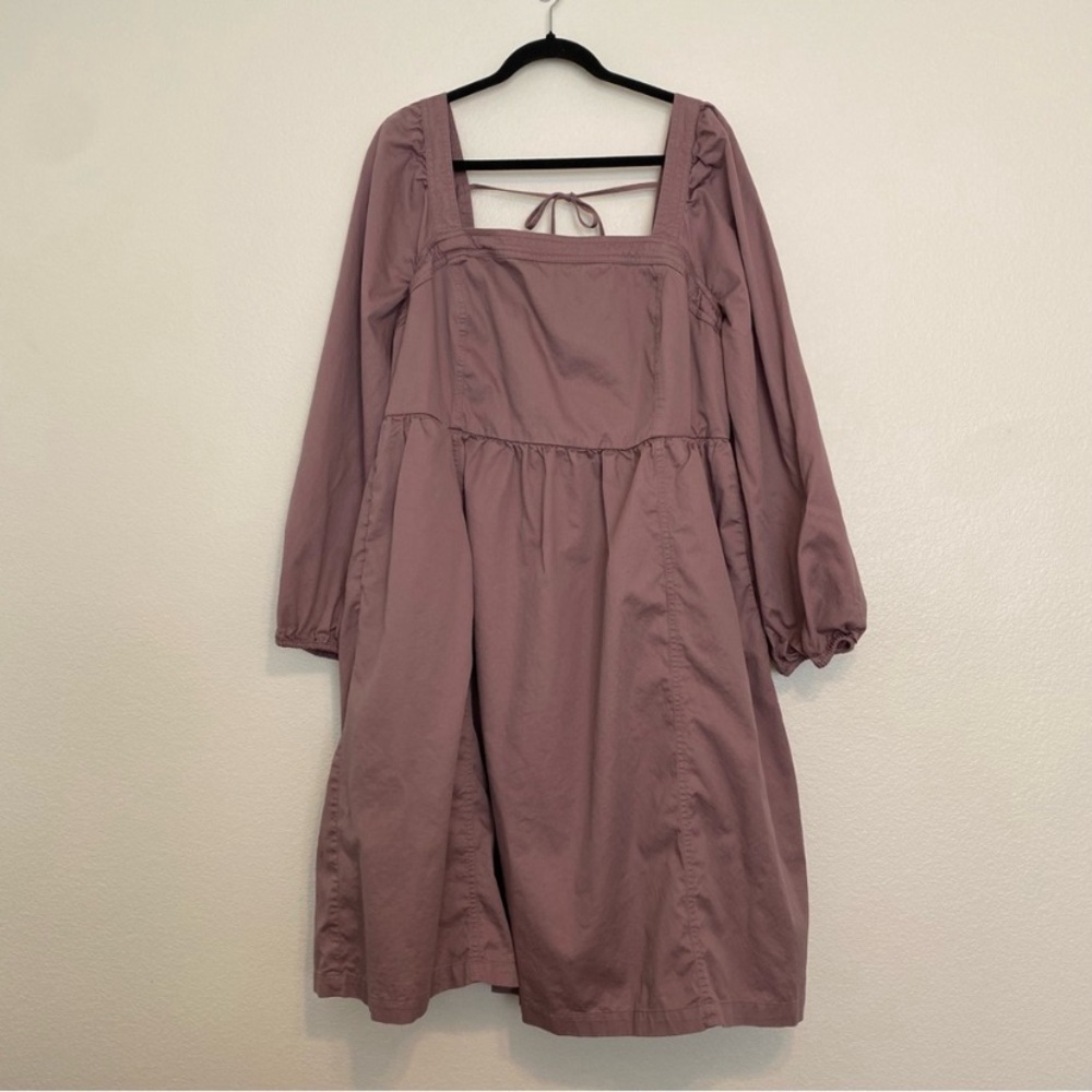 Ava & Viv Mauve Smocked Midi Dress Size 1X Excellent Used Condition - Picture 7 of 7